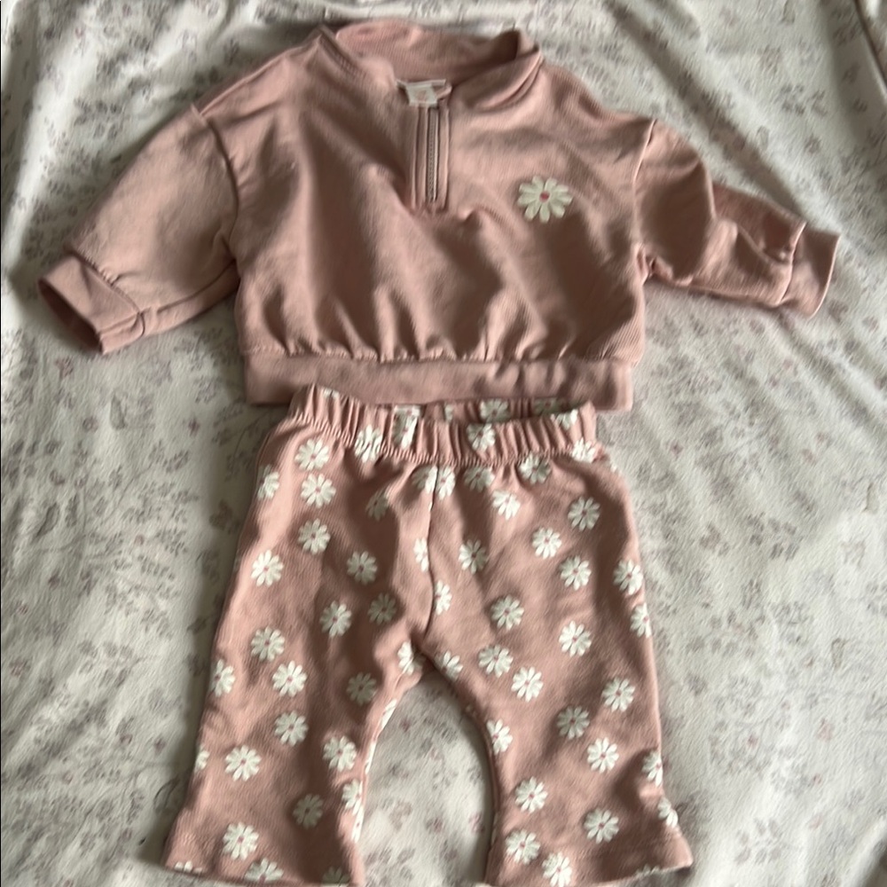 Pink Baby Outfit From Cat and Jack with Floral Design